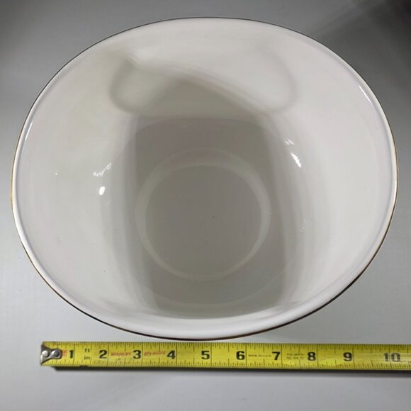 Thomas Kinkade Teleflora Ceramic Bowl Sunday Evening Sleigh Ride Gold Trim - Picture 7 of 8